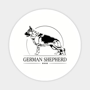 Proud K9 German Shepherd Dog portrait Magnet